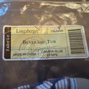 Longaberger Beverage Tub Basket Liner